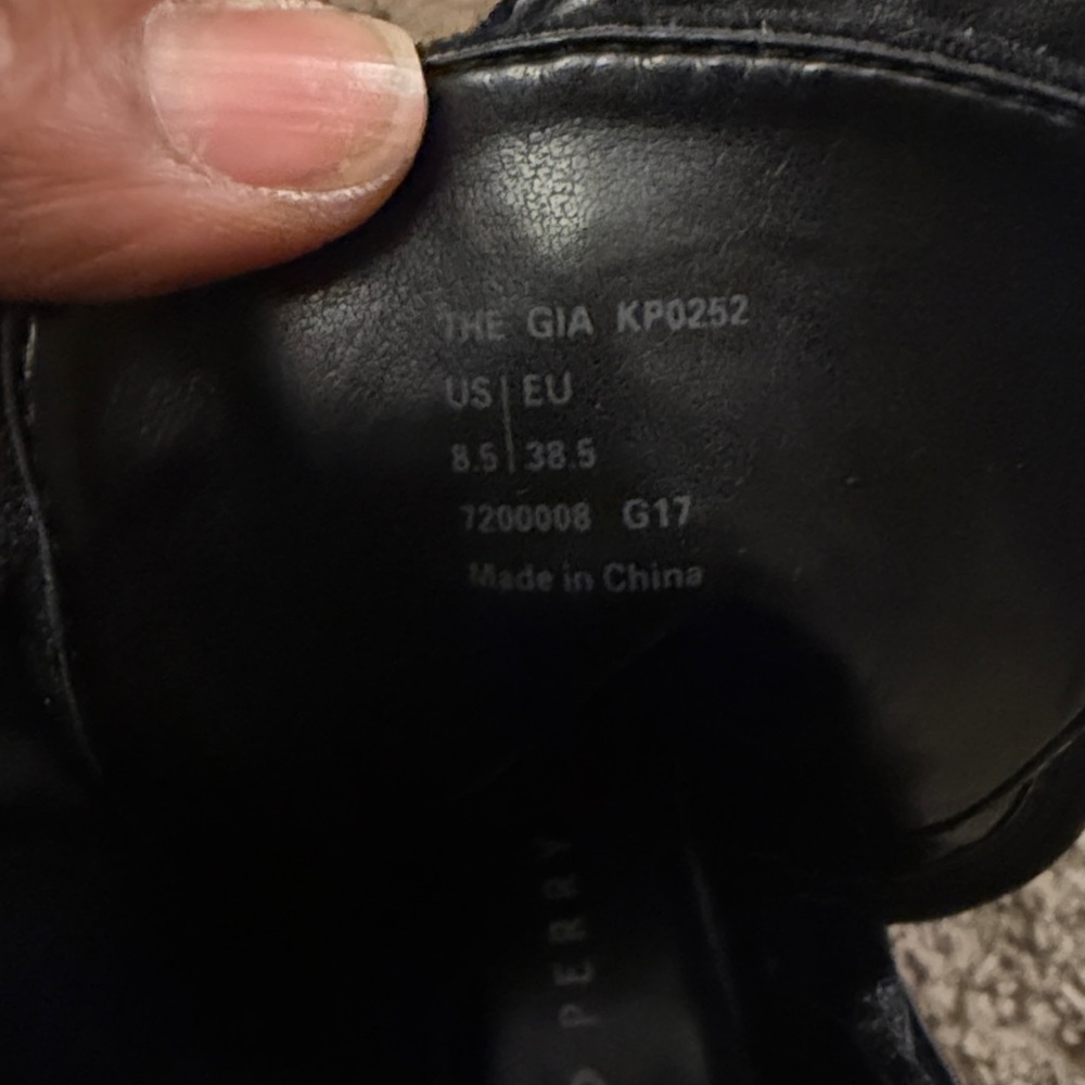 Katy Perry Collections Black Velvet Combat Boots - Picture 6 of 7